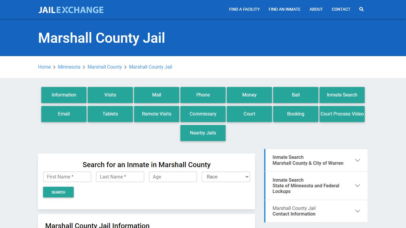 Marshall County Jail Roster Lookup, MN, Inmate Search